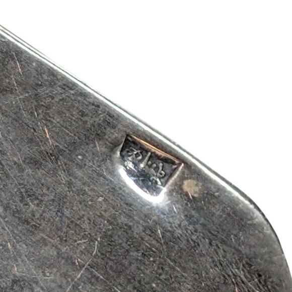 VTG 925 Sterling Silver Egyptian Hieroglyphics Cartouche Pendant 15" Necklace - Picture 8 of 10